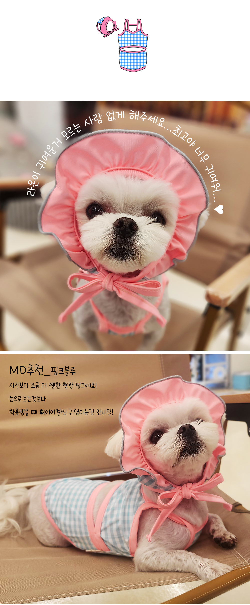 강아지수영복비키니 강아지비키니투피스 강아지수영복세트 상세 이미지 9