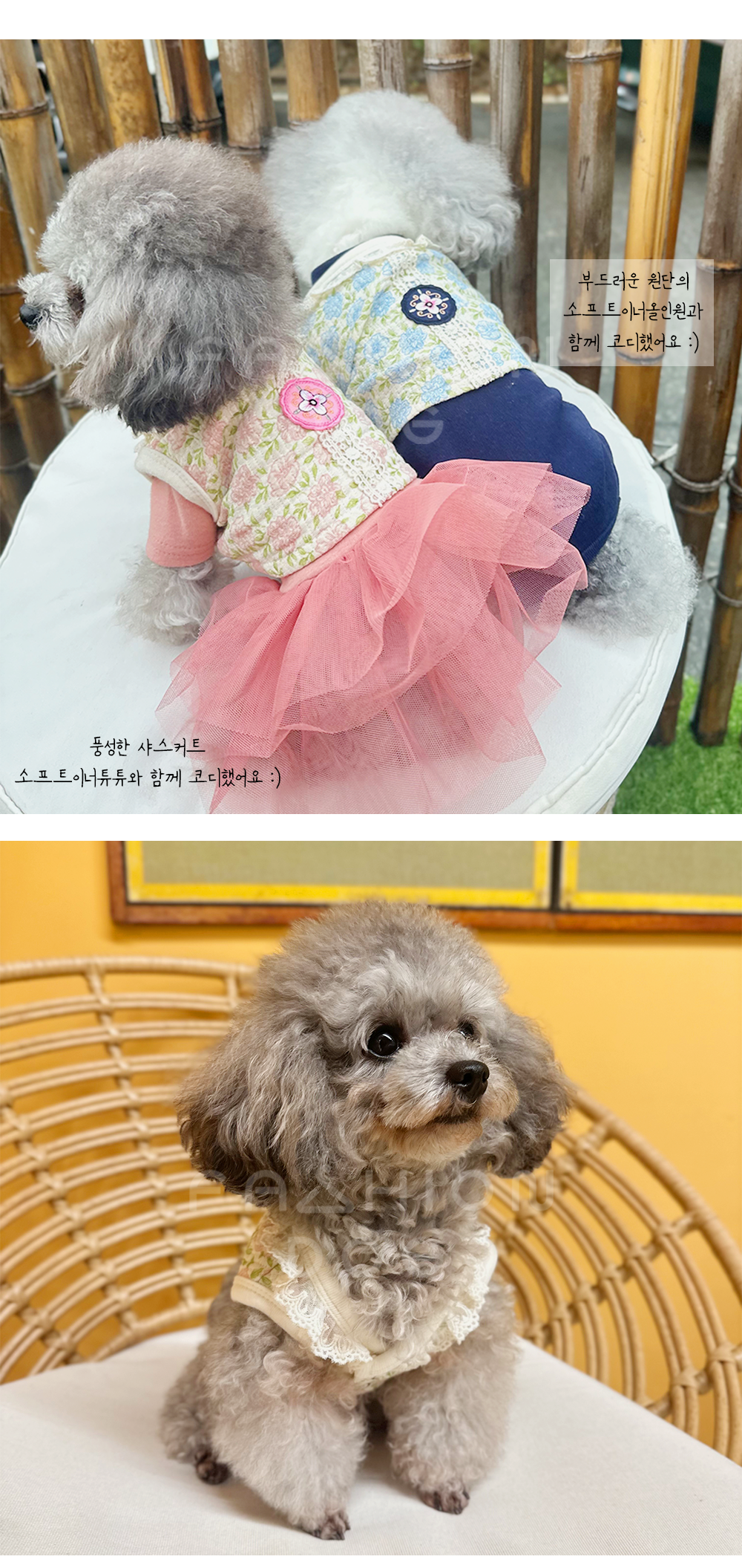 강아지여아한복 강아지한복조끼 강아지코스프레옷 상세 이미지 7