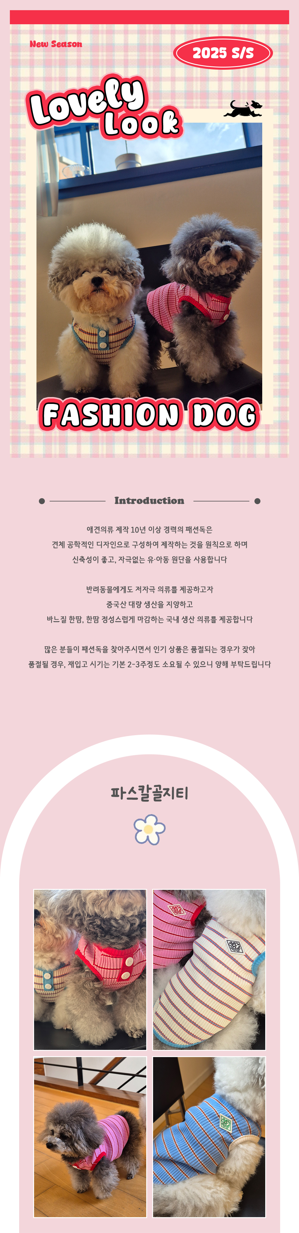 애견옷 강아지민소매티셔츠 강아지옷 상세 이미지 1