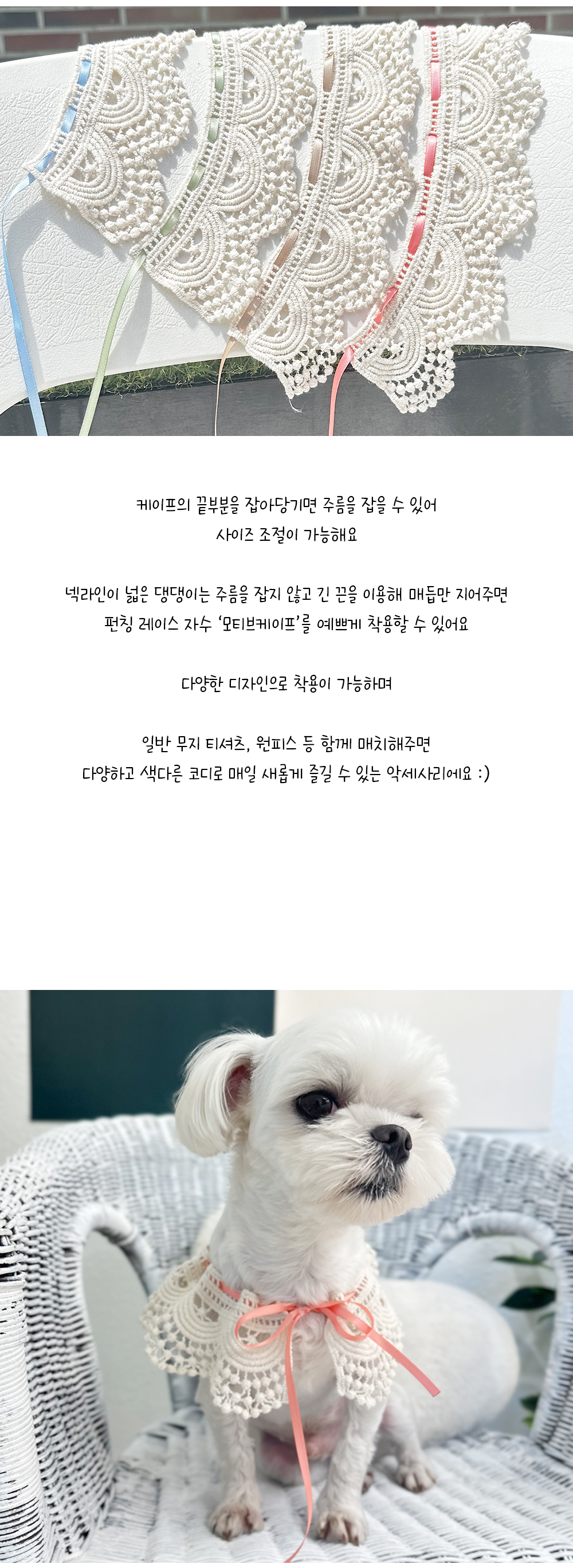 강아지악세사리 강아지레이스케이프 반려견케이프 상세 이미지 4