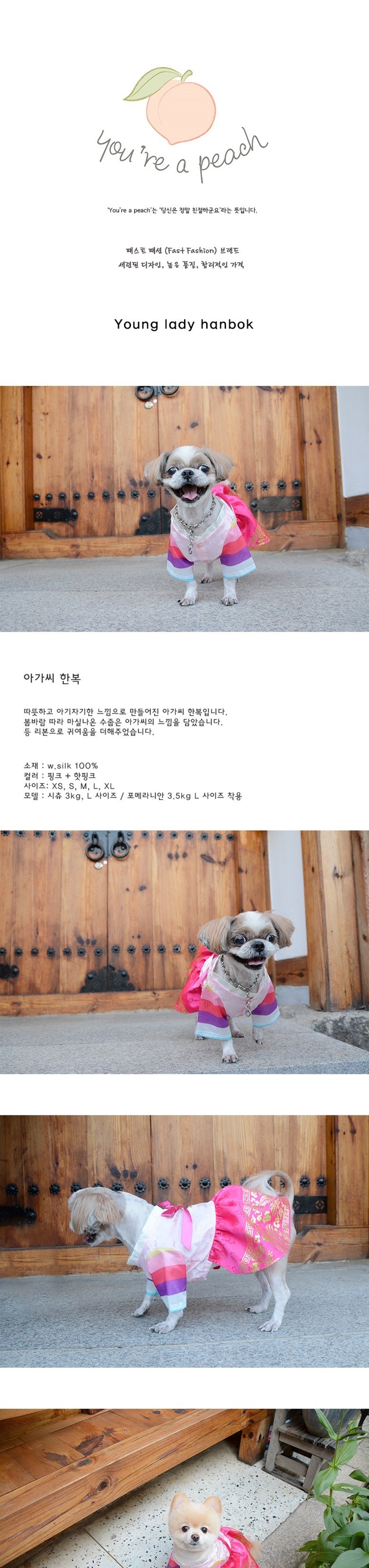 강아지한복 개한복 강아지코스튬옷 상세 이미지 1